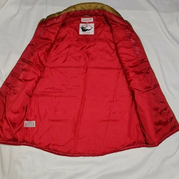San Francisco 49ers Red Gold Throwback Mitchell & - Picture 5 of 10